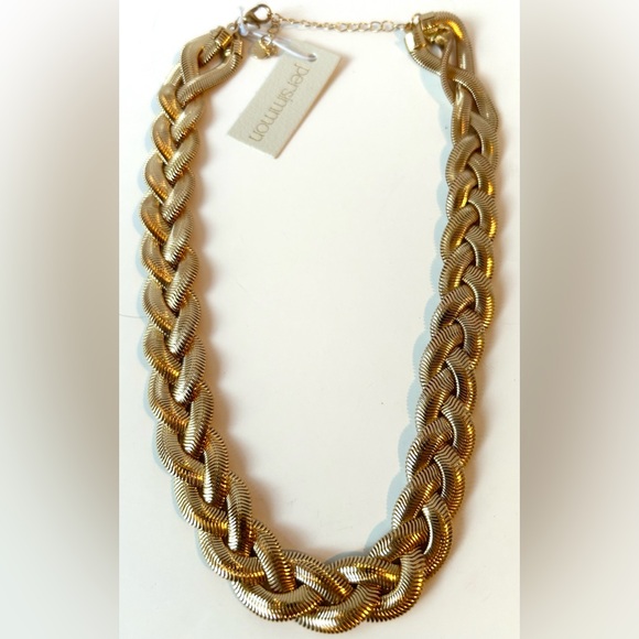 NWT Braided Gold-Tone 16” Necklace W/ Extender (Persimmon Brand) - Picture 1 of 12